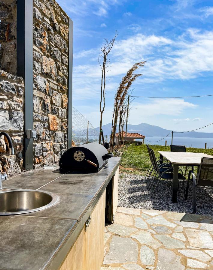 Modern Stone Villas With Swimming Pool Аливерион Екстериор снимка