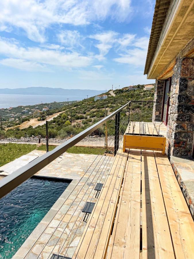 Modern Stone Villas With Swimming Pool Аливерион Екстериор снимка