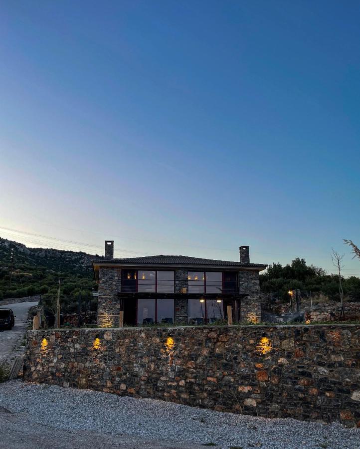 Modern Stone Villas With Swimming Pool Аливерион Екстериор снимка