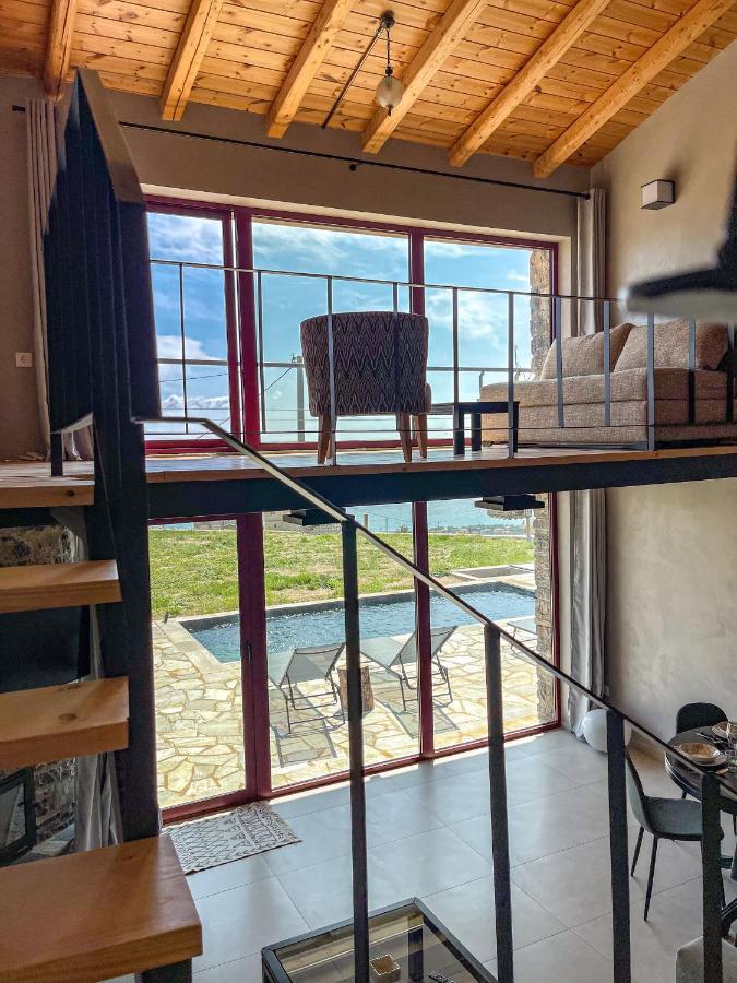 Modern Stone Villas With Swimming Pool Аливерион Екстериор снимка